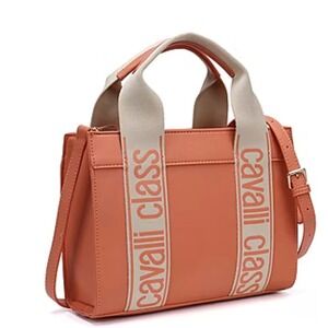 NEW Cavalli Class Serafina Coral LARGE Top Handle Satchel Tote Bag New